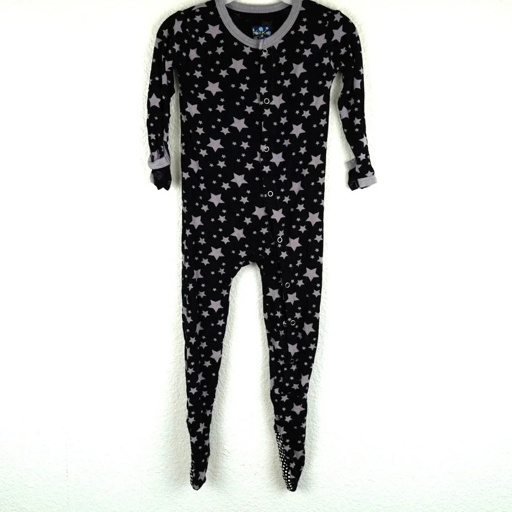 KicKee Pants‎ Star Print Footie Pajamas 12–18 Months Bamboo Blend
